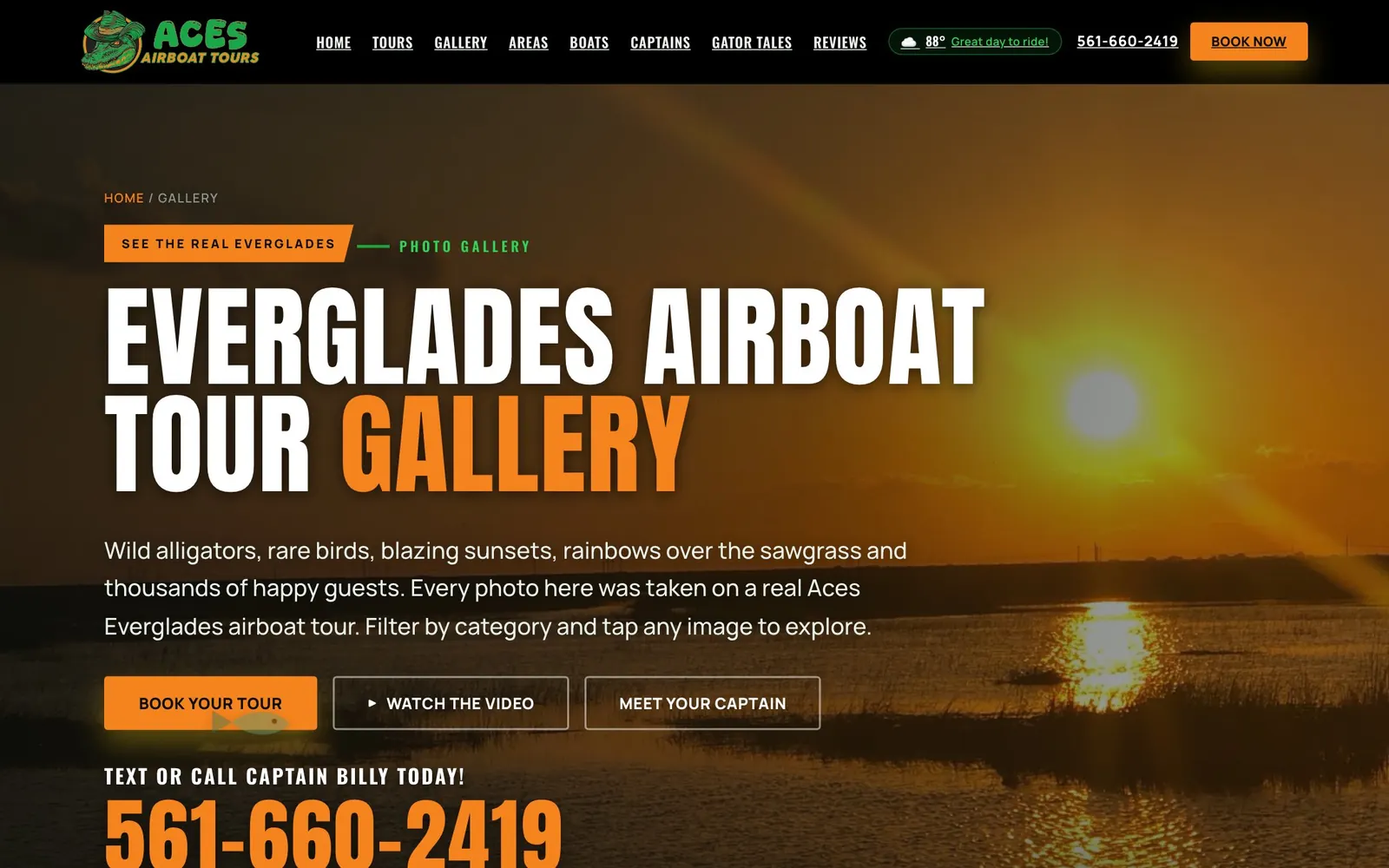 Aces Airboat Tours: gallery screen