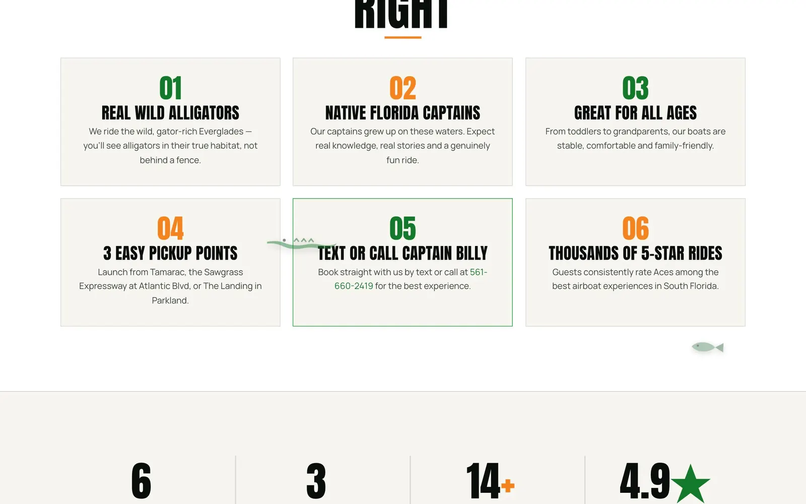 Aces Airboat Tours: s10 screen