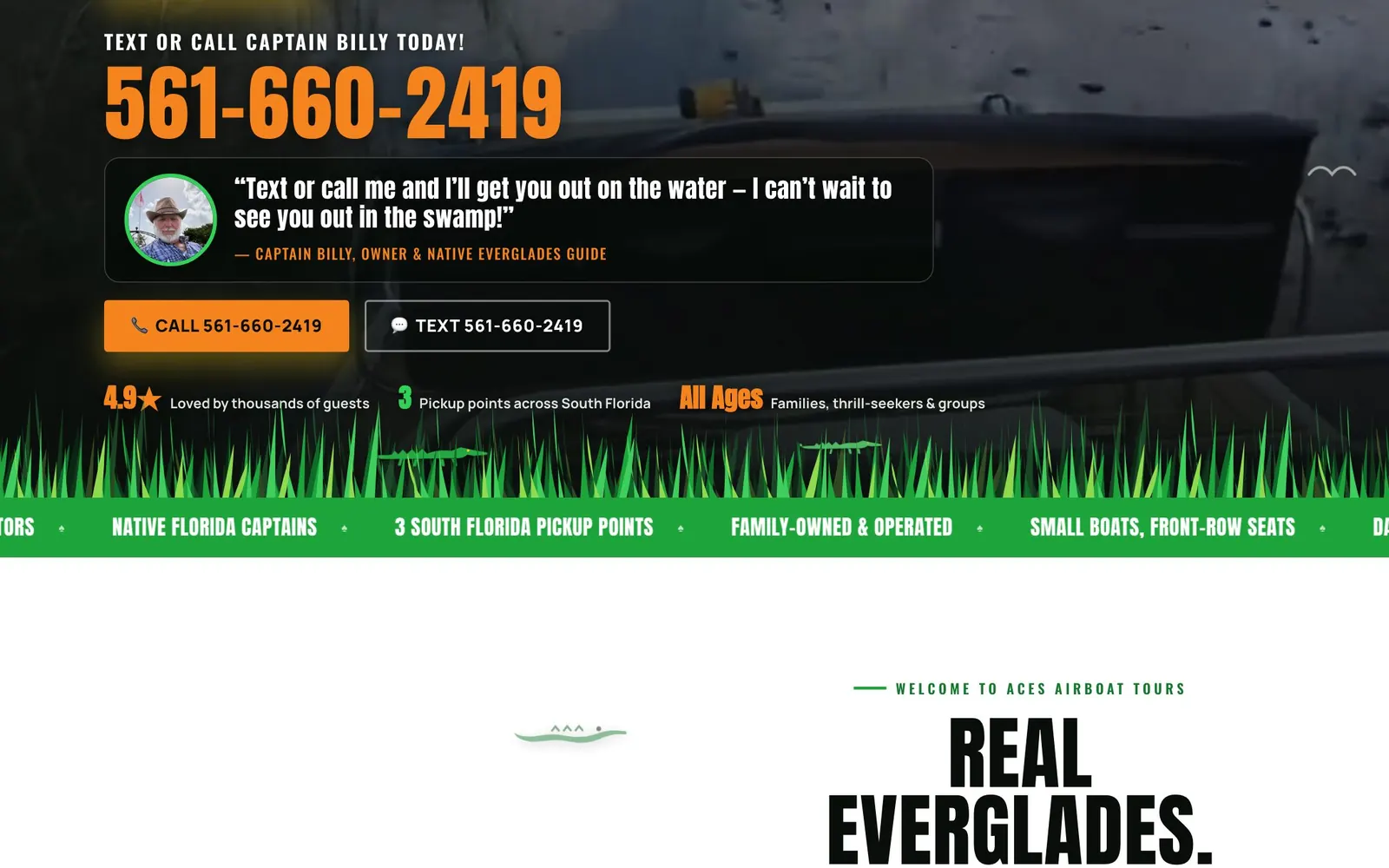 Aces Airboat Tours: s2 screen