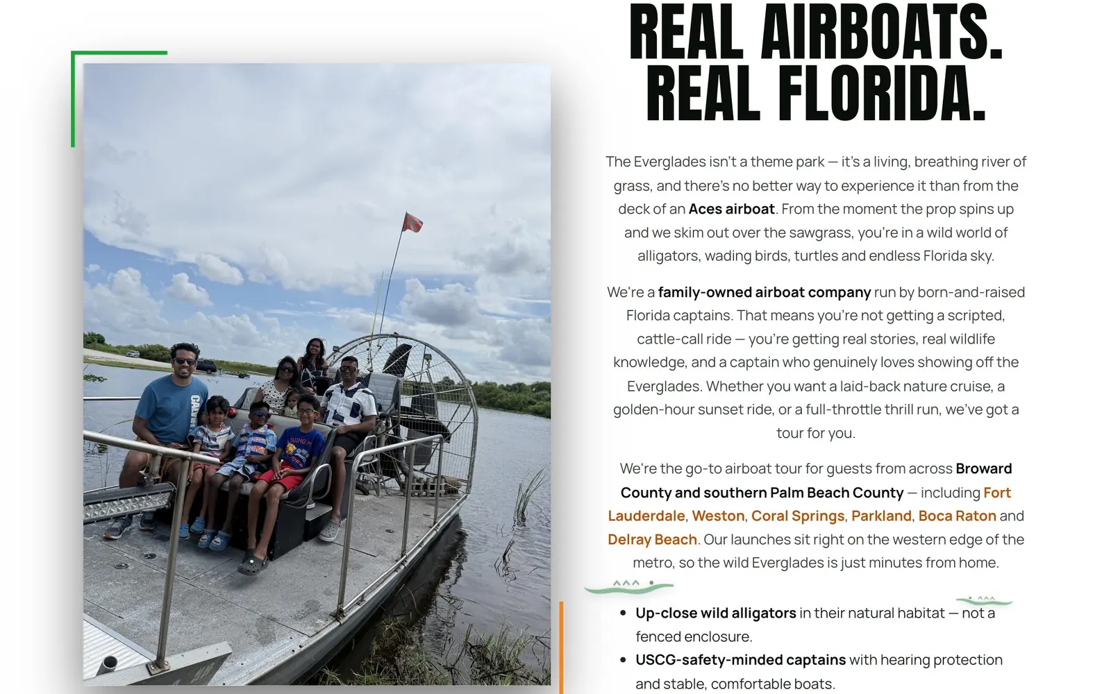 Aces Airboat Tours: s3 screen