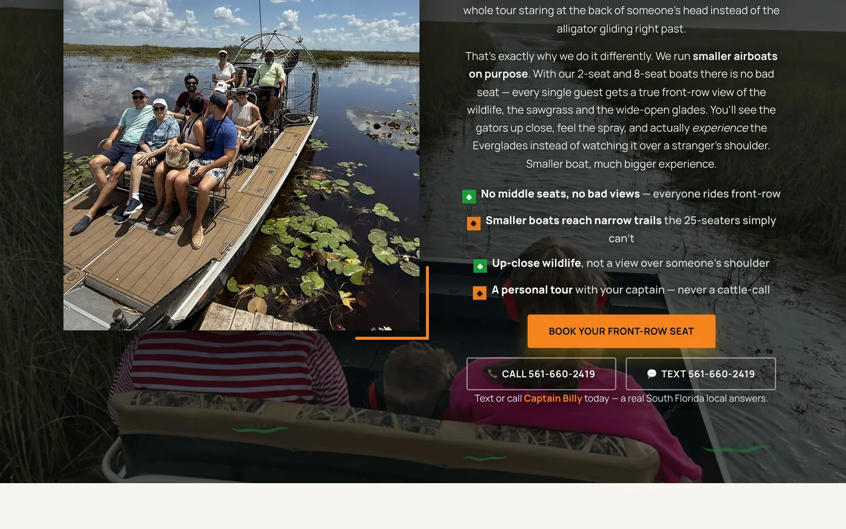 Small boats, on purpose.