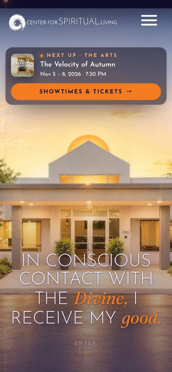Center for Spiritual Living: m home screen