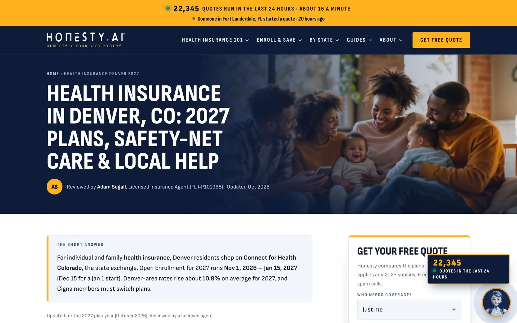 A city page: Denver, Colorado.