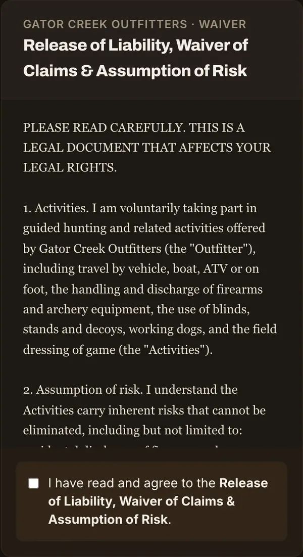 HuntReserve: reg2 screen