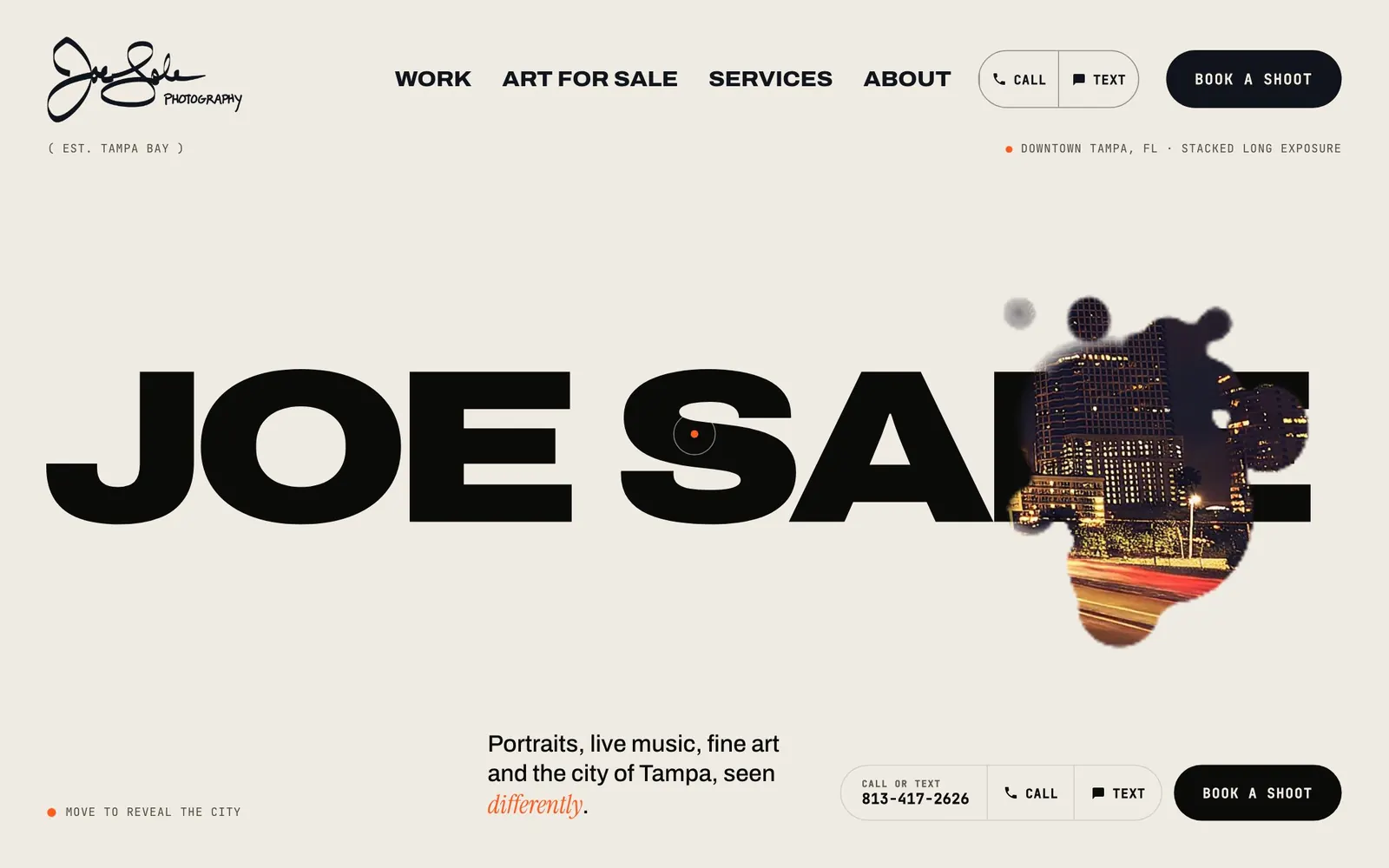 Joe Sale Photography: home hero screen
