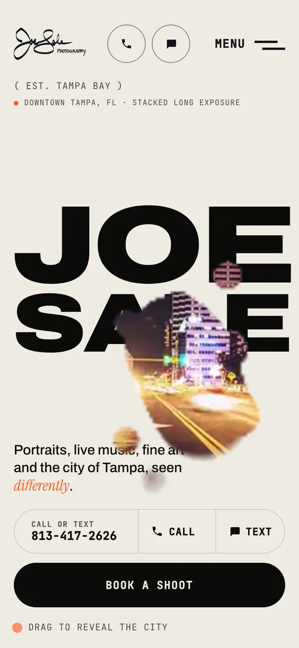 Joe Sale Photography: m home screen