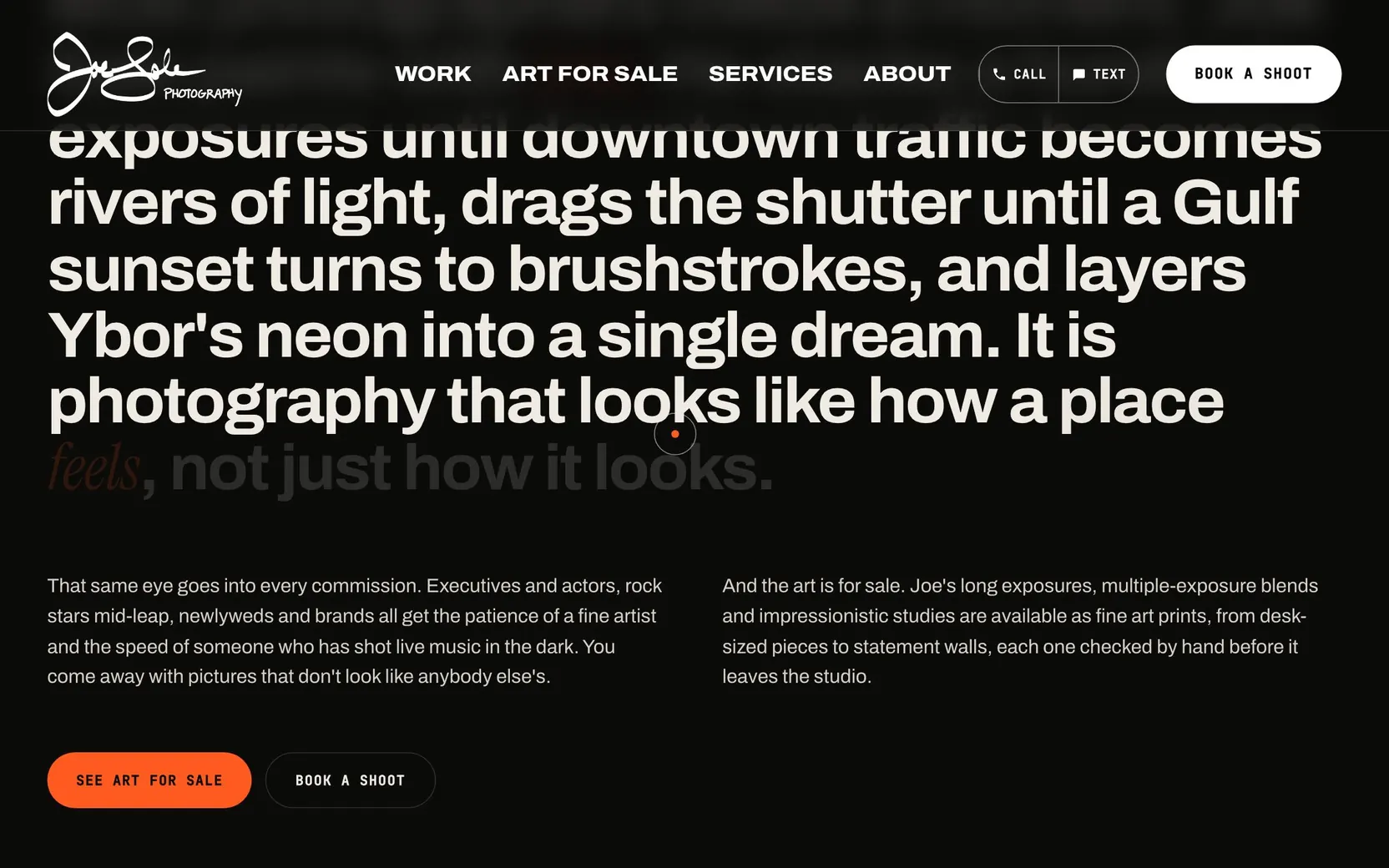 The statement fills in word by word as you scroll.