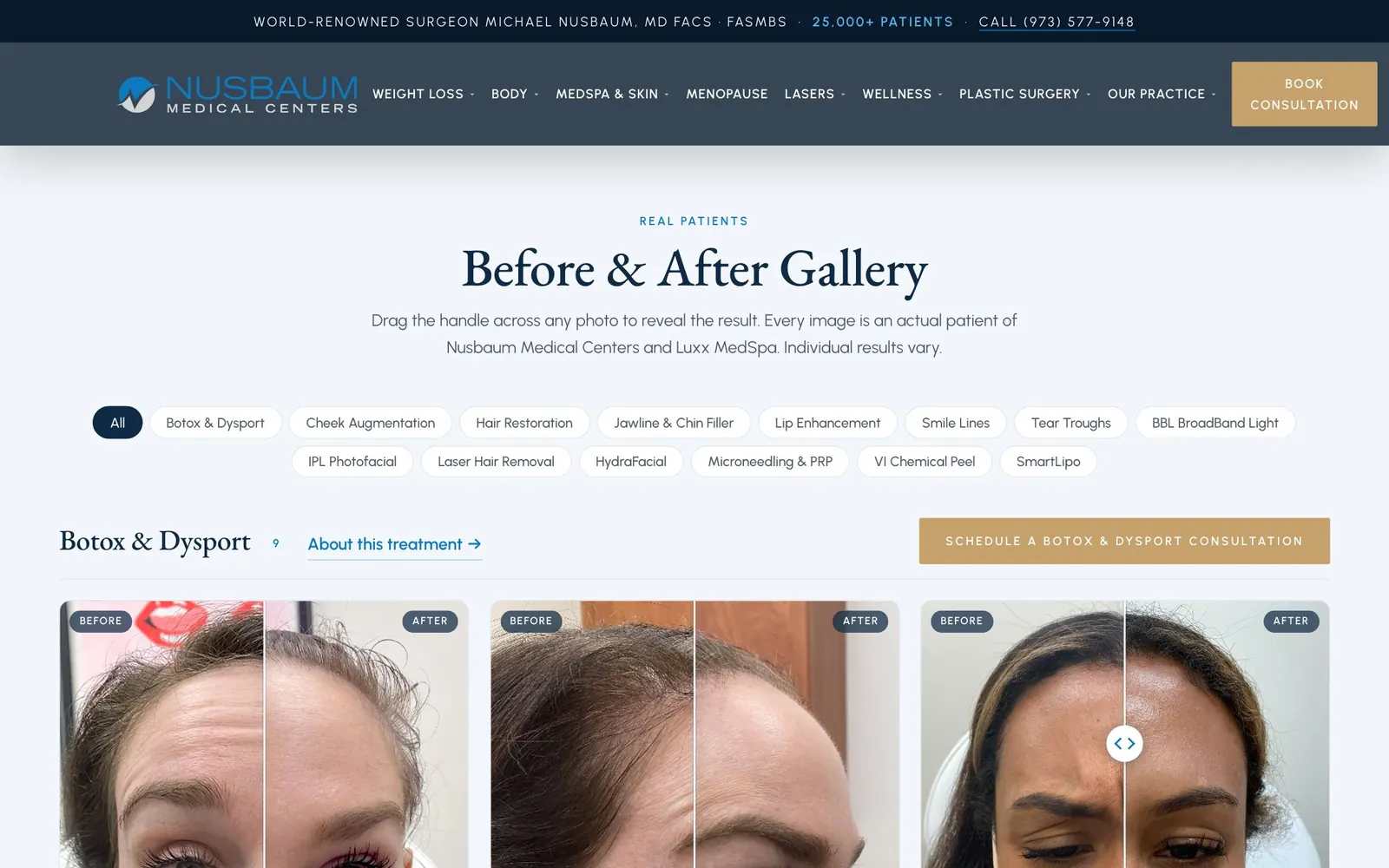 Nusbaum Medical Centers: gallery screen