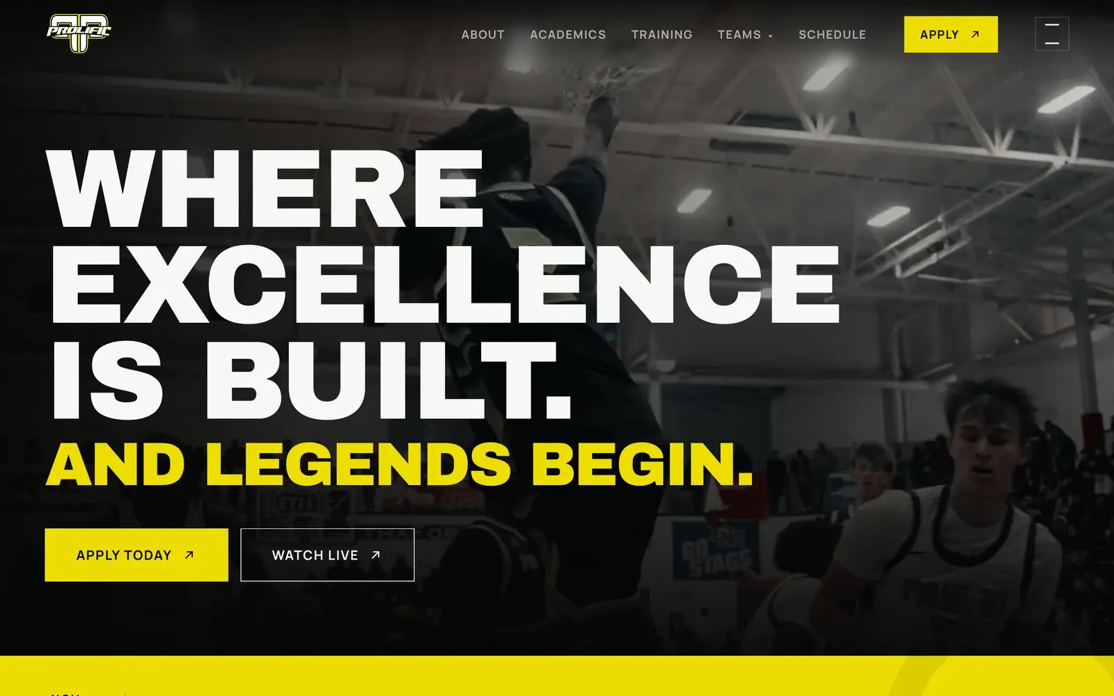 Prolific Prep: home hero screen