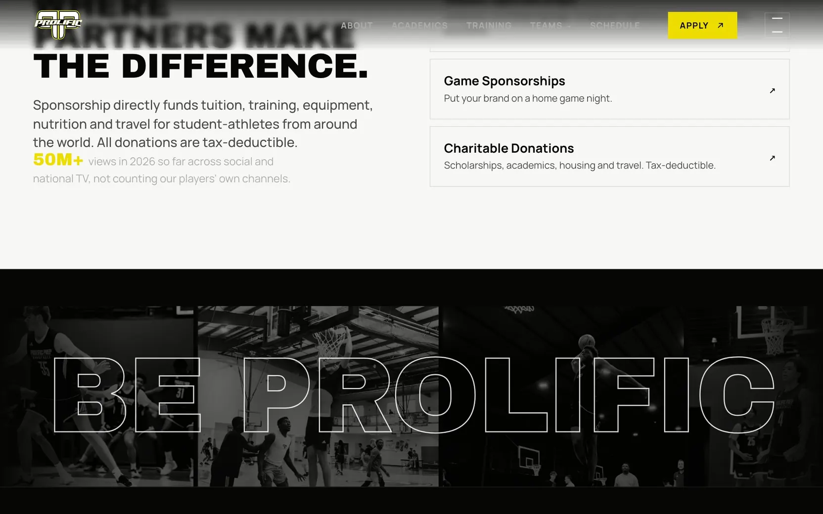 Partners and sponsorships.