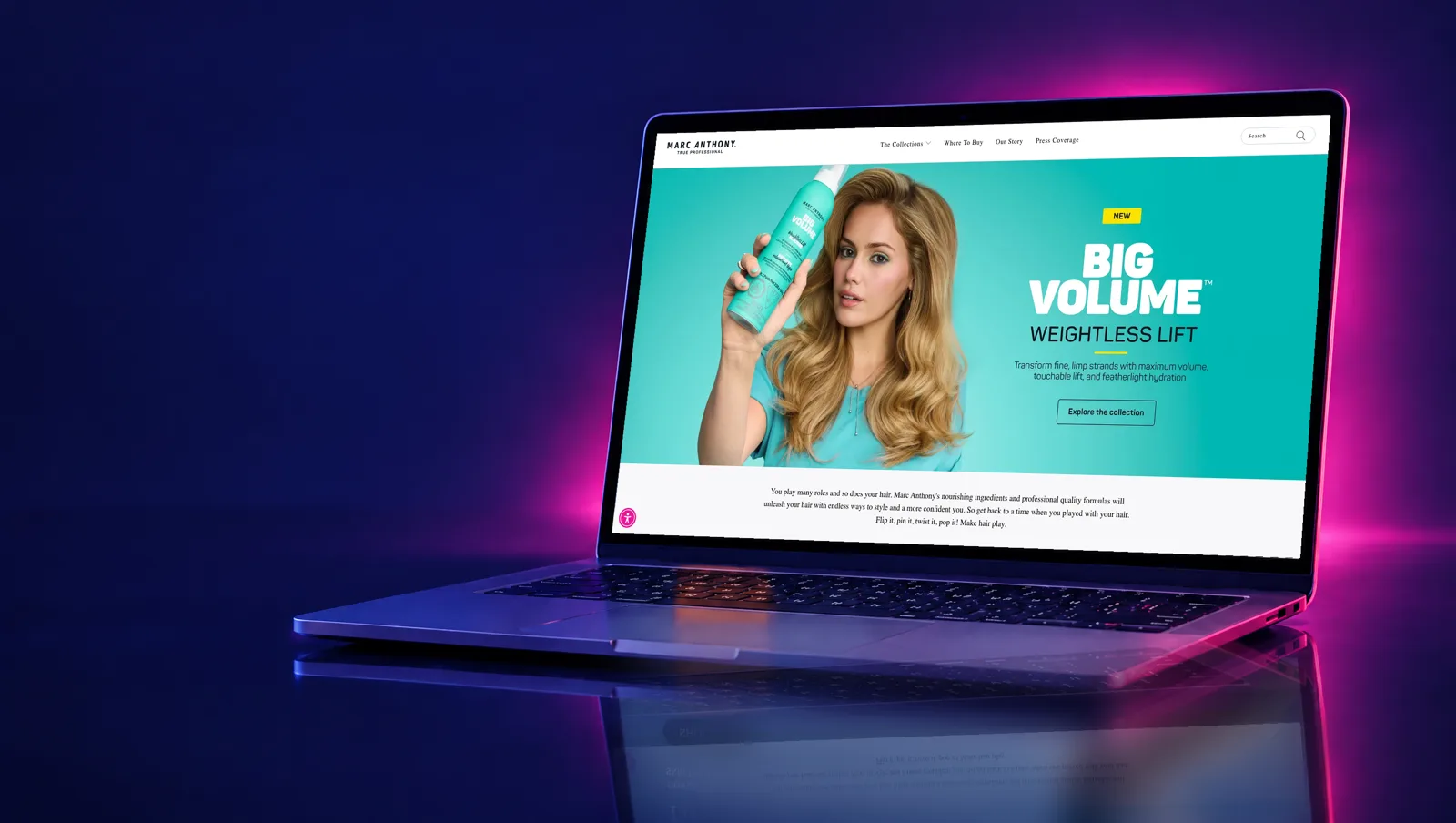 Marc Anthony True Professional website, built by Unified Marketing