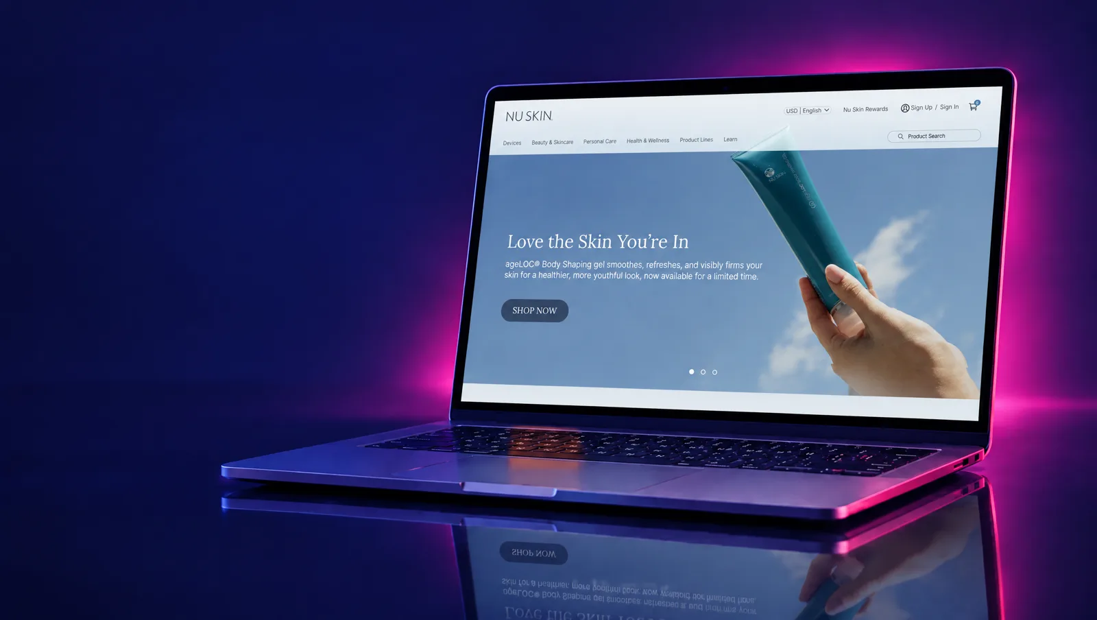 Nu Skin website, built by Unified Marketing