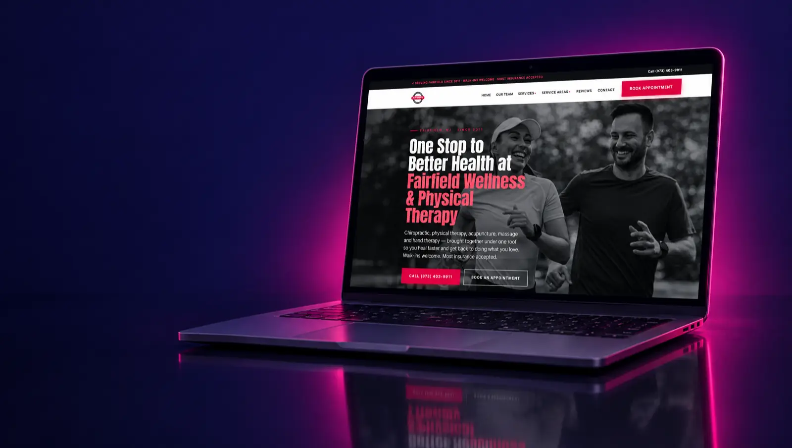 Fairfield Wellness & PT website, built by Unified Marketing