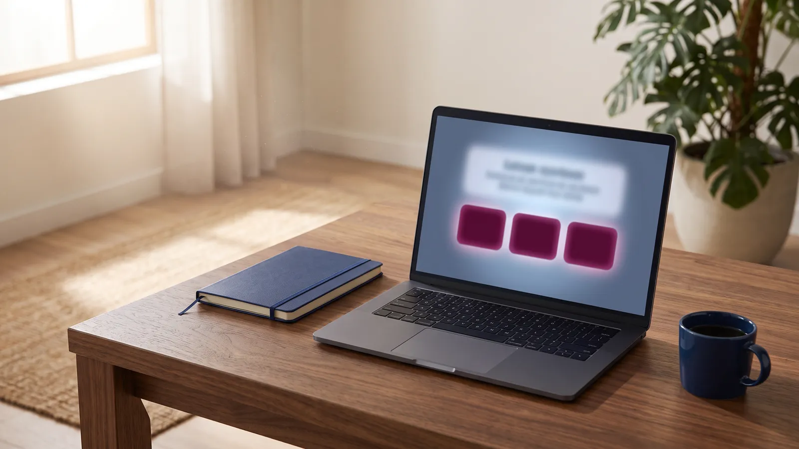 AI SEO: an AI search answer citing three source websites on a laptop screen