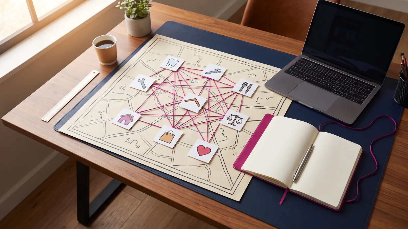 Marketing agency by industry: a strategist mapping channels for local businesses