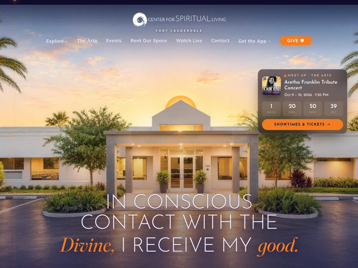 Center for Spiritual Living website homepage
